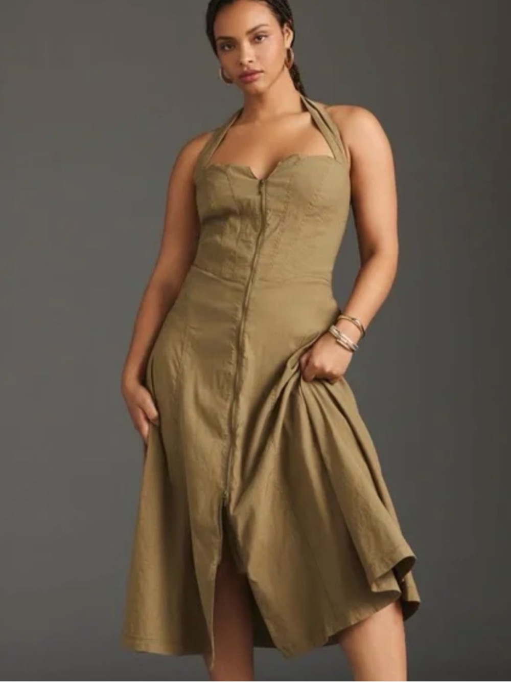 Anthropologie Corset Midi Dress